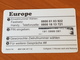 500 Min.  Europe - 5 Euro Pisa Tower - Eiffel Tower - Big Ben  - Little Printed   -   Used Condition - [2] Prepaid