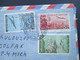 Jugoslawien 1948 / 49 Lufrpostfaltbrief LF 2 Mit 2 Zusatzfrankaturen Nach Detroit USA. - Brieven En Documenten