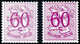 ** 60 C., Beide Papiere, Mi.1436x Fotobefund Balasse.<br/><b>Katalogpreis: 551,-</b> (Michel: 1436x/y) - Altri & Non Classificati