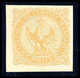 O. Gummi 20 C. Gelborange, Probedruck In Adlerzeichnung Auf Ungummiertem, Rahmfarbenen Kartonpapier, Kopie Von Befund Pf - Other & Unclassified