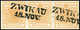 Gest. 1 Kr. Ockergelb, Abart: Doppelseitiger Druck, Farbfrischer Und Hervorragend Breitrandiger, Waagr. Dreierstreifen ( - Autres & Non Classés