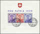 Gest. Pro-Patria-Block Mit Ersttagsstempel (kl. Bug Im Blockrand), Befund Liniger.<br/><b>Katalogpreis: 260,-</b> (Miche - Other & Unclassified