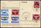 Beleg Fünf Amtliche Feldpostmarken Zusammen Mit Neudruck Der Rhodos-Weihnachtsmarke Auf Gef. Feldpostkarten-Vordruck Mit - Other & Unclassified