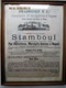 TRANSPORTATION - FRAME PICTURE Of A 1889 ITALIA ADVERTISEMENT Made In SILK - No Paper - 19 X 15 Cm STEAM POSTAL STAMBOUL - Other & Unclassified