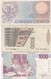 LOTTO 3 BANCONOTE ITALIA 1000,500 LIRE - Other & Unclassified