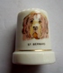 Delcampe - Lot  De11 DES A COUDRE COLLECTION - Porcelaine - OISEAUX - CHIENS - OURS Musicien (voir 12 Scans) - Ditali Da Cucito