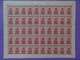 VIET-NAM N°26 Pétain 6c Rouge Surchargé VNDCCH Rare Variante 11 ½ X 12 Feuille Neuve Complète Ex-Indochine - Viêt-Nam