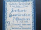 Festkarte Gauturnfest Elmshorn 1905 Bahnpoststempel Hamburg - Hoyerschleuse Zug 1011 Schleswig / Dänemark - Ginnastica