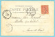 Cachet Convoyeur LIGNE Auch à Toulouse En 1902) Pour Etiolles - Poste Ferroviaire