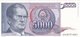 Yougoslavie - Billet De 5000 Dinara - Josip Broz Tito - 1er Mai 1985 - Neuf - Yugoslavia