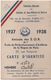 Militaria/Carte D'Identité/Fédération Nationale Des Amicales De Sous Off.de Réserve/Lagasse / PANTIN/1937-38     AEC111 - Documents