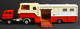 TOUT En METAL CAMION DAF F2800 Et Sa REMORQUE 1 Partie Habitable Et Transport D'Animaux - Escala 1:160