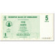 Billet, Zimbabwe, 5 Cents, 2006, 2006-08-01, KM:34, TTB+ - Simbabwe