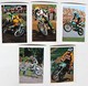 5 Stickers 1976 Moto TRIAL Jim Pommery Harry Events Hakan Carlquist Vic Allen Album Motos Action Vanderhout - Motos