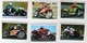 6 Stickers 1976 Moto Triumph BSA Harley Davidson Kawasaki BMW Godier Jefferies Rougerie Album Motos Action Vanderhout - Moto