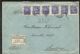 J) 1915 MEXICO, BENITO JUAREZ, STRIP OF 6, AIRMAIL, REGISTERED,  CIRCULATED COVER, FROM MEXICO TO SANTIAGO - Mexico