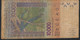 W.A.S. BENIN P218Bl 10.000 FRANCS (20)12 FINE, Folds, NO P.h. - États D'Afrique De L'Ouest