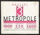 Hôtel Metropole / Bruxelles / Brochure / Met Geographische Kaart Van Brussel / In Het Duits / En Allemand - Cartes Géographiques