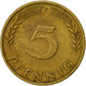République Fédérale Allemande, 5 Pfennig, 1949, Stuttgart, TTB, Brass Clad - 5 Pfennig