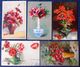 CPA Precurseur Lot 5x Litho Chromo Illustrateur KLEIN ETC PAVOT PAVOTS COQUELICOT COQUELICOTS DANS VASE - Collezioni E Lotti