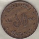 Jeton Tramways. COOPERATIVA TRANVIAS DE BARCELONA. 10 CENTIMOS 1916. - Monedas/ De Necesidad