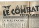 1937,LE COMBAT SYNDICALISTE, Organe Officiel De La Confédération Générale Du Travail Syndicaliste Rev. 19 Nov 1937 - Autres & Non Classés