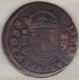 Espagne , 16 Maravedis 1663 Segovia . Felipe IV .  KM# 172.6 - Eerste Muntslagen
