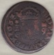 Espagne , 16 Maravedis 1663 Segovia . Felipe IV .  KM# 172.6 - Primeras Acuñaciones