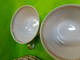 Delcampe - 5 Tasses Et Sous Tasses +  Sucrier Et Pot De Lait Porcelaine St Amand -hesperides - Art Populaire