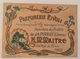 Carte Publicitaire Parfum : " Parfumerie Rivoli " 1900-1920 - Publicités