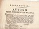 1808 AVVISO  BOLOGNA - Documents Historiques