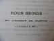 LOUIS ROUMIEUX FELIBRE 1879 MOUN BRINDE EN L OUNOUR DE FLORIAN - Documents Historiques
