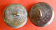 2 Boutons Old  Buttons Grands Magasins Dufayel Bd Barbes Paris Mercure Hermes Diam 2.3 Cms Dos Scanné - Boutons