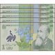 TWN - ROMANIA 117a - 1 Lei 1.7.2005 (2005) DEALERS LOT X 5 - Polymer - Prefix 3A UNC - Romania