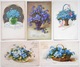 Cpa LOT 6X LITHO Illustrateur 3X JOUNOK IMPORT EAS C KLEIN Bouquet VASE CORBEILLE Fleur THEME  Myosotis - Collections & Lots