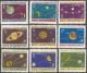 3207 ✅ Space Astronomy Planets 1964 Albania 9v Set MNH ** 10ME - Europe