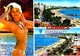 CPM - Vues De CANNES En 1988 Et Une Belle Jeune Fille Aux Seins Nus  - Scans Recto-Verso - Pin-Ups