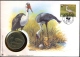 BIRDS-WWF-WATTLED CRANE-COIN COVER-MALAWI-1987-EXTREMELY SCARCE-BX1-375 - Kraanvogels En Kraanvogelachtigen