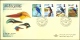 BIRDS SERIES V-KINGFISHERS-BRUNEI-FDC-1998-SCARCE-BX1-376 - Climbing Birds