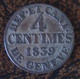 (J) SWISS CANTONS - GENEVE: 4 Centimes 1839 XF (2576)  SALE!!!!! - Autres & Non Classés