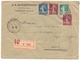 Lettre Recommandée Semeuse De Contantinople Turquie Tresor Et Poste 506 Pour Le Jura - 1921-1960: Modern Period