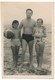 REAL PHOTO Handsome Trunks Man And Swimsuit Kid Girls On Beach Homme Et Fillettes Sur Plage Old Orig - Autres & Non Classés