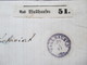 AD Württemberg 1881 Nachnahme Nr. 472 Klebezettel Aus Wallhausen 51. Und Nachnahme Zettel! Toller Beleg!! - Covers & Documents