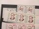 Delcampe - Berlin 1957 Männer Aus Der Geschichte Berlins Nr. 163 - 172 Z.T. Waagerechte 3er Streifen Mit Bogenrand U. Passerkreuz - Unused Stamps