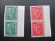 BRD 1955 Int. Briefmarkenausstellung Westropa 1955 Nr. 217 / 218 Senkrechte Paare Vom Rechten Bogenrand! Sauber ** - Unused Stamps