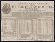 BILLET DE LOTERIE ORNE / 1780 VILLE DE WERTH PRES MUNSTER - ALLEMAGNE (ref 7647) - Billets De Loterie