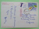 Poland 1999 Postcard ""Niepolomice Castle"" To England - Due Tax - Domino Game Love Dominoes - Poland