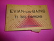 CARNET COMPLET DE 36 CARTES  ..EVIANS LES BAINS ET SES ENVIRONS - Evian-les-Bains