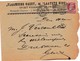 Brief Met Postzegel 74. Briefomslag Van Vlaamsche Gazet - Laatste Nieuws. J. Hoste. - Enveloppes-lettres