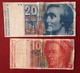 Deux Billets 10 Et 20 Francs Suisses - Suisse